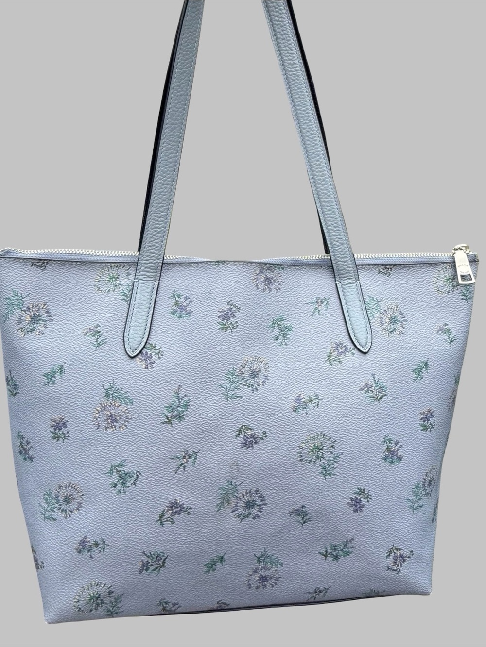 Authentic Coach Taylor Tote Bag – Cornflower Blue Meadow Floral Print - Picture 2 of 9